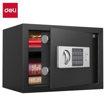 Coffre-fort numérique Deli ET521 avec clavier et clé 25 x 35 x 25  cm - 5,9 kg noir