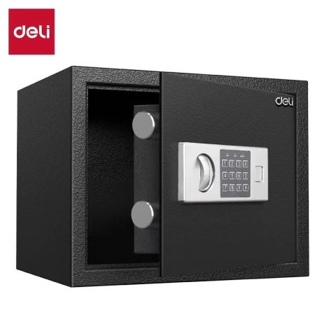 Coffre-fort numérique Deli ET523 avec clavier et clé 30x38x30 cm - 9 kg noir