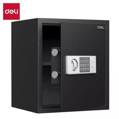 Coffre-fort numérique Deli ET524 avec clavier et clé 35x33x40 - 10,6 kg noir