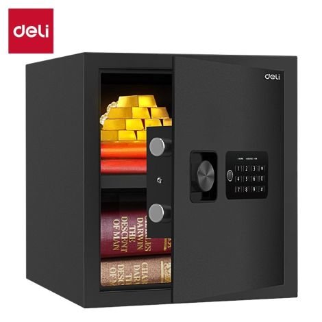 Coffre-fort numérique Deli ET533 - 33X33X36 cm - 10,8 kg noir