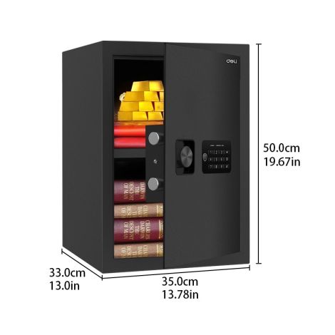 Coffre-fort numérique Deli ET535 - 50*35*33 cm - 16,5 kg noir
