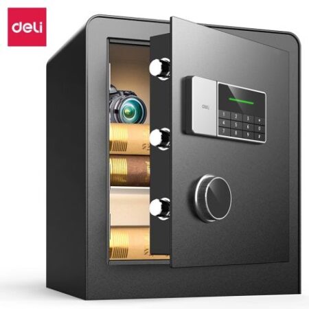 Coffre-fort numérique Deli ET551 - 380*320*450 mm - 23 kg noir